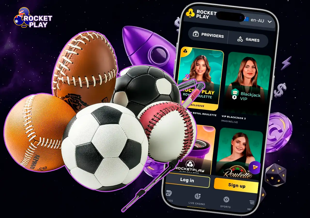 Online sports betting markets and competitive odds at RocketPlay sportsbook.